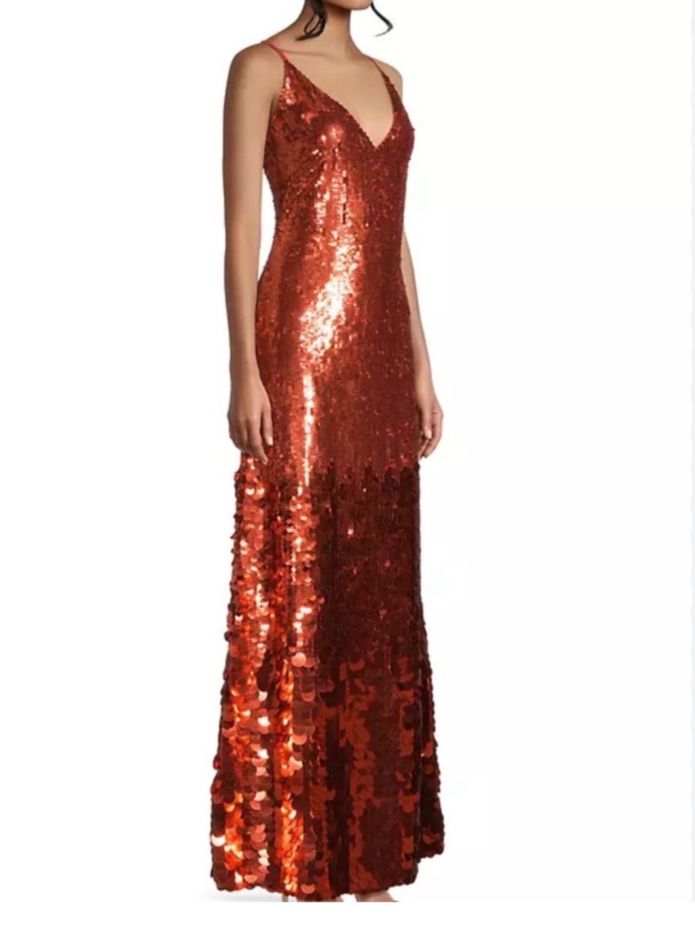 One33 Social orange Sequins dress